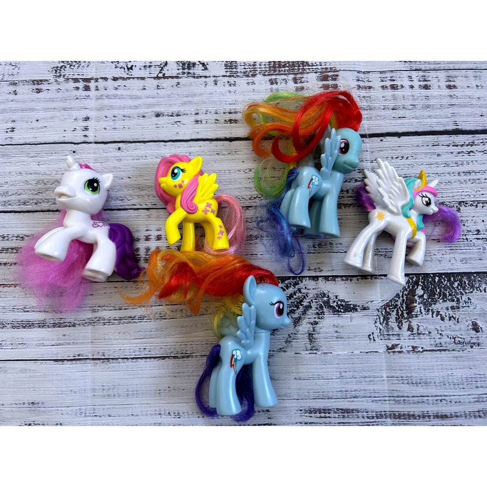 My Little Pony G4 Friendship is Magic 3 Inch Figure Lot Rainbow Dash Fluttershy